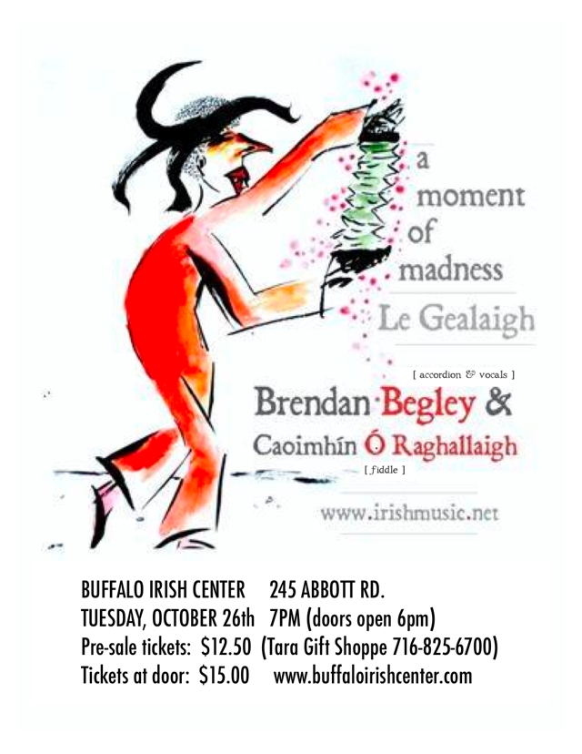Brendan Begley & Caoimhin O’Raghallaigh Concert poster